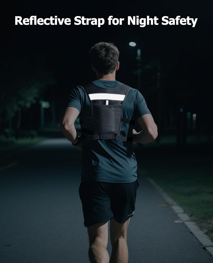 NOOLA Running Vest with 500ml Soft Flask, Lightweight Running Hydration Vest for Men Women，Adjustable Reflective Water Backpack with Phone Holder for Hiking Cycling Marathon Trail Race