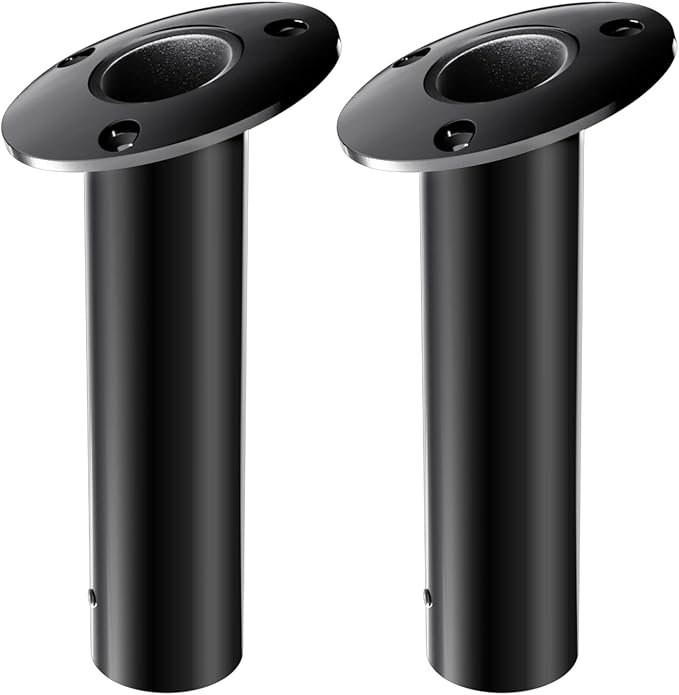 Fishing Rod Holder 2 Pack, 316 Stainless Steel 15/30/90 Degree Rod Holders for Fishing Boat, Flush Mount with Cap, Heavy Duty