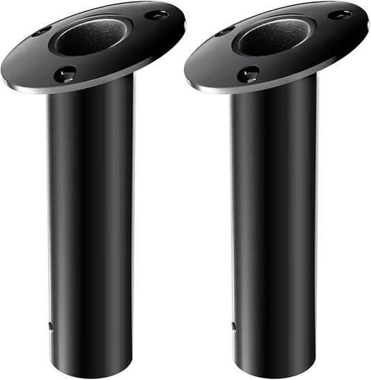Fishing Rod Holder 2 Pack, 316 Stainless Steel 15/30/90 Degree Rod Holders for Fishing Boat, Flush Mount with Cap, Heavy Duty