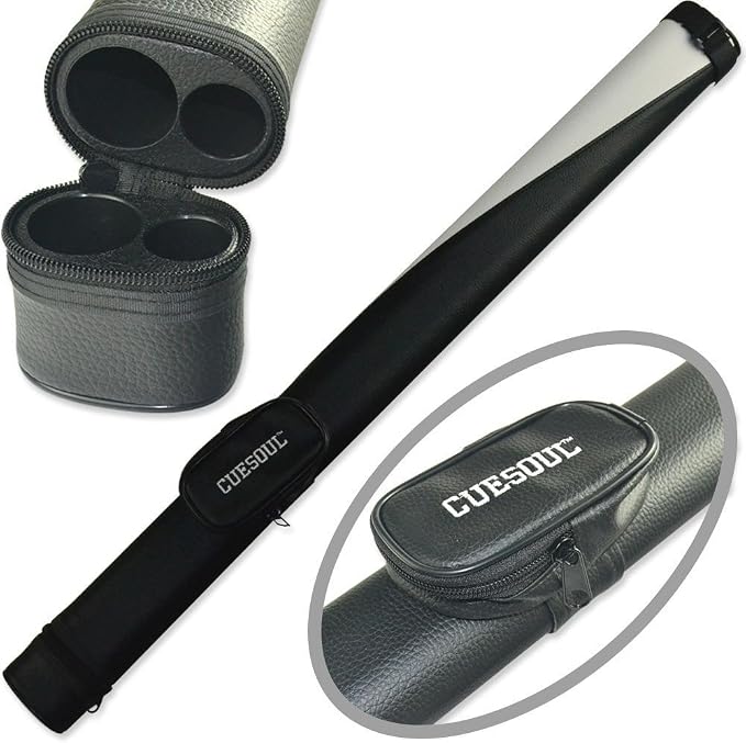 CUESOUL Soocoo Series 2x4/2x2 Hard Pool Cue Case -Holds 2 Cue Butt and 4 Cue Shafts,Four Color Available