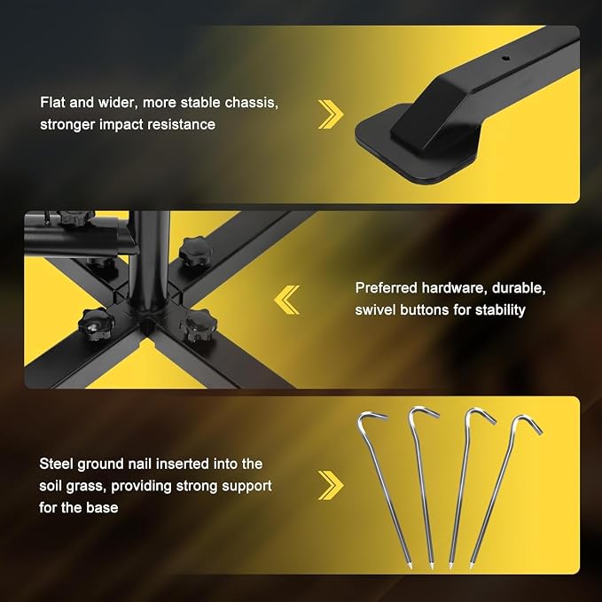 Hikeen Baseball Softball Swing Trainer, Baseball Training Equipment, Includes 5 Elasticity Bands Baseball/Softball Accessories for Hitting and Batting, Adjustable Height for All Ages Training