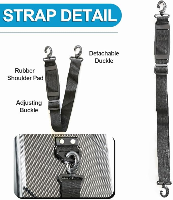Hard PC 3X3 Pool Cue Case - Durable Shockproof Design, Holds 3 Cues,Portable with Adjustable Shoulder Strap, Ideal for Pool Enthusiasts and Professional Players