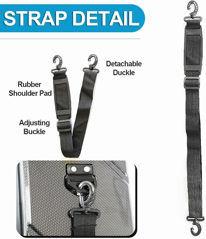 Hard PC 3X3 Pool Cue Case - Durable Shockproof Design, Holds 3 Cues,Portable with Adjustable Shoulder Strap, Ideal for Pool Enthusiasts and Professional Players