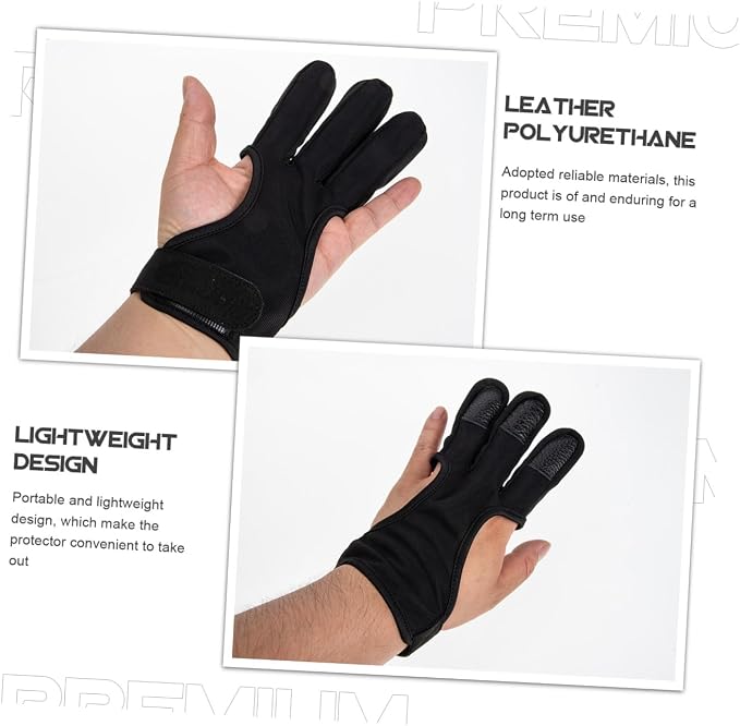 Yardwe 2pcs Archery Finger Stall Gloves Professional Archery Equipment Supply Accessory Professional