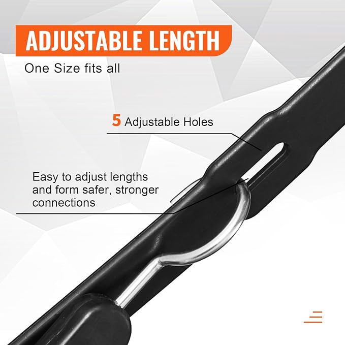 VEVOR 40" Flat Rubber Bungee Cords with 1.6X Max Stretch, 4 Pack Adjustable Long Flat Bungee Cords with Intergrated Hooks for Outdoor, Camping, Tarps, Bike Rack, Tent, Car, Truck