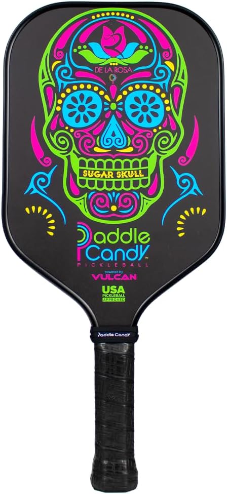 Vulcan | Paddle Candy Sugar Skull Pickleball Paddle | Hybrid Performance | Polypropylene Core | USAP Approved | Multiple Options