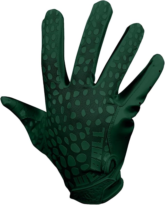 We Ball Sports Hypr-Grip Football Gloves, Men’s Sticky Silicone Palm Receiver Gloves