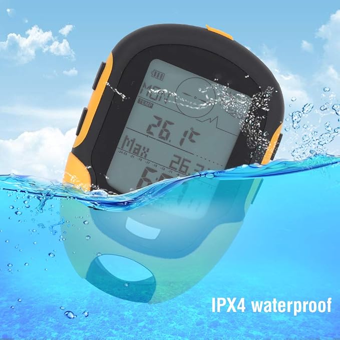 Altimeter, GPS Digital Waterproof Outdoor Altitude Pre, Outdoor Multifunctional Car Altimeter, Pre Warning Remind Compass for Outdoor Activities Like Climbing, Hiking, Hunting