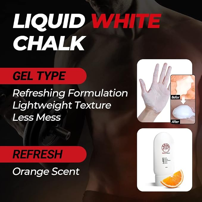 GRIPT Liquid Chalk Hand Grip Gym Pole Dance Weightlifting Rock Climbing Bouldering Gymnastics Crossfit Mess Less Sweat Resistant Long Lasting Professional Gel Chalk 100ml