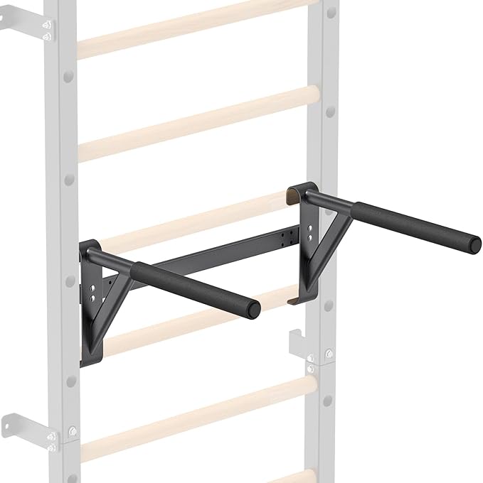 Swedish Stall Bars 2"x2" with 1" Holes, Wall Mounted Wood Gym Ladder for Suspension Training, Home Gym, Calisthenics, Physical Therapy, School & Clinic