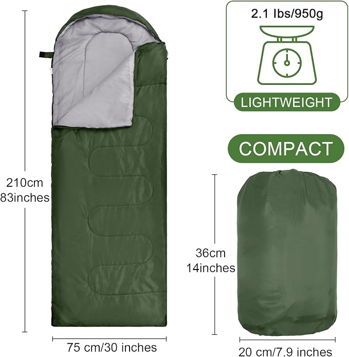 Macarrie 10 Pcs Bulk Sleeping Bags for Adults 0 Degree Waterproof Emergency Sleeping Bags with Compression Sack for Camping Hiking Backpacking Outdoor Activities