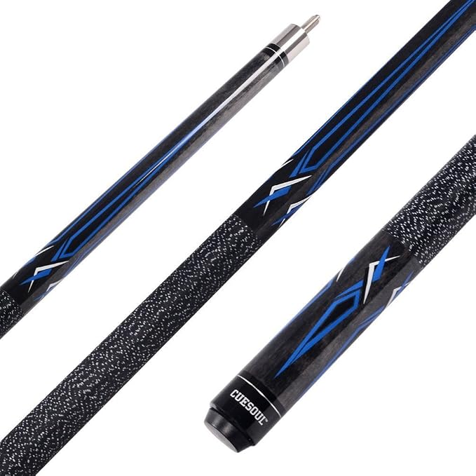 CUESOUL 58 Inch 19oz/20oz Maple Billiard Stick Pool Cue Set 11.5mm/13mm Tip[Weight Adjustable]