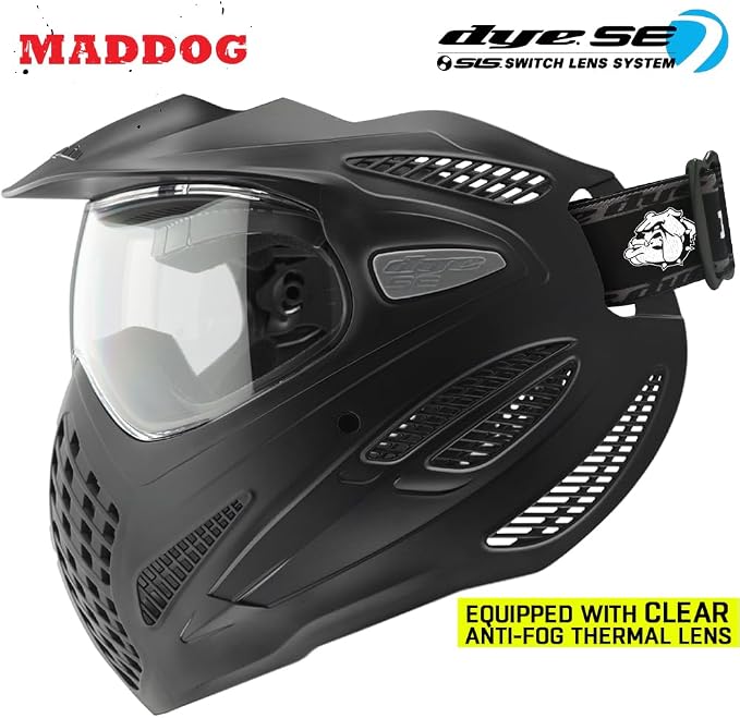 Maddog Dye SE Special Edition Paintball Mask Goggle System | Replaceable SLS Thermal Dual-Pane Anti Fog Lens | Adjustable Full-Face Safety Certified Protection
