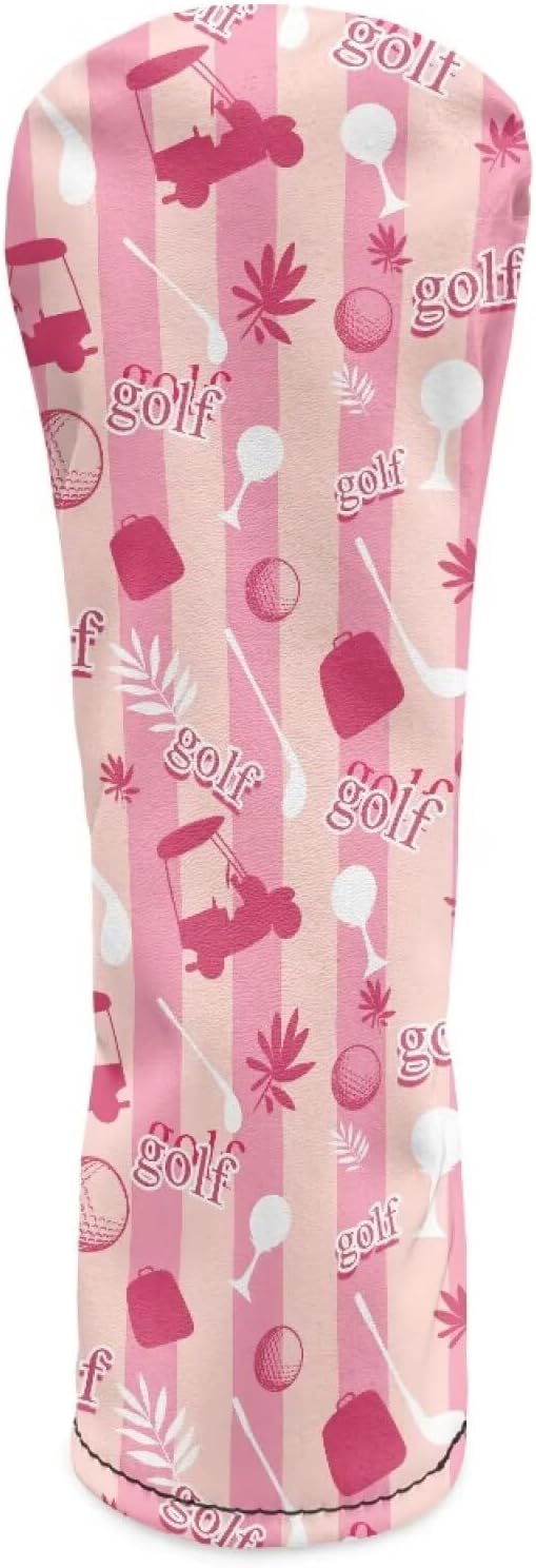 Rnyleeg Golf Club Head Covers for Women Driver Head Cover Leather Fairway Wood Headcover Hybrid Headcovers for Golf Clubs