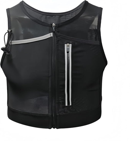 Hydration Running Vest Water Bottle Carrier, Outdoor Sports Trail Backpack for Youth, Teens and Adult