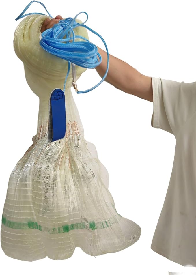 Lawaia Fishing Cast Net Casting Traditional Throw Nets Easy to Use Monofilament Material Durable and Efficient Ideal for Freshwater Saltwater Fish Shrimp Minnow Bait