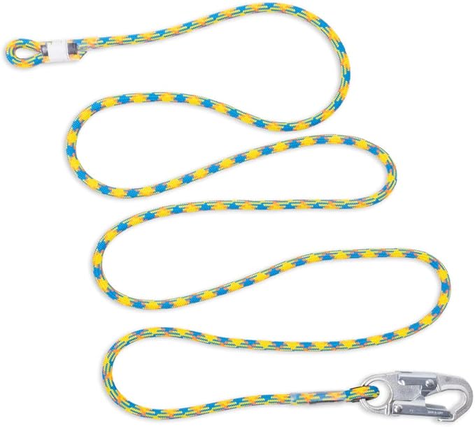 Rock-N-Rescue RNA 11.8mm Drenaline Economy Lanyard 12ft | Durable Climbing Line with Heavy-Duty Steel Snap Hook | Smooth Operation | 5,400lb Tensile Strength | Arborists & Rescue