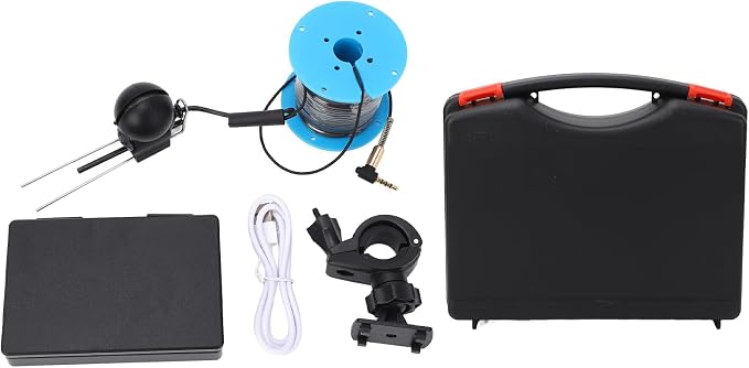 1080P Underwater Fishing Camera with 195° Wide Angle Lens, 4.3in Screen, Ultra Bright Sunshade, Portable Fish Finder for Ice Fishing