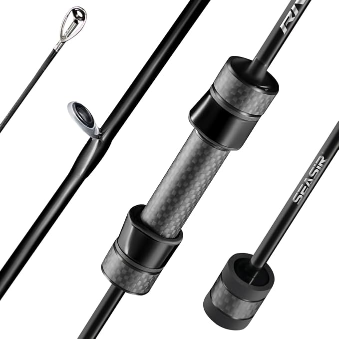 SEASIR Riveria Ultralight Fishing Rod, BFS,Carbon Fiber | Spinning Baitcasting Rod,10 Piece Casting Rod for Freshwater Bass Trout, Fuji O Ring Guide, EVA Handle, Fast