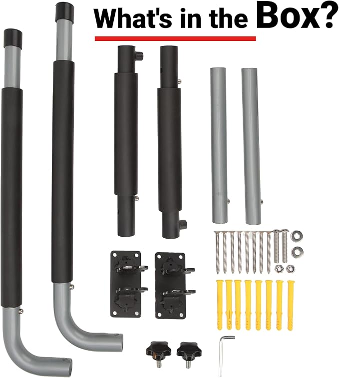 Roof Box Wall Mount, Pair of Car Roof Box Side Wall Mount Foldable & Telescopic for Roof Boxes up to 52 cm Height, Max 50 kg/110 lb Load Capacity