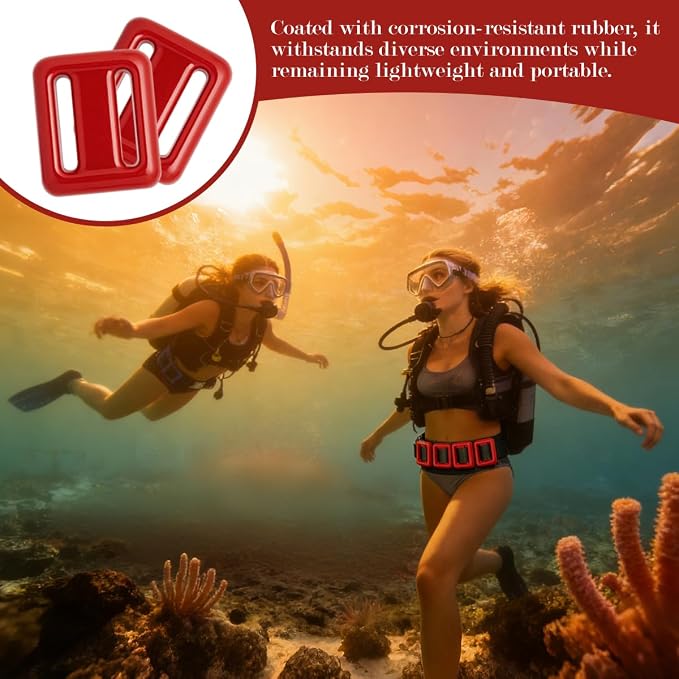 4 Pcs Scuba Weight Belt,Diving Weight Belt with Metal Block Buckle Coated Dive Weights Nylon Dive Belt Suitable for Free Diving