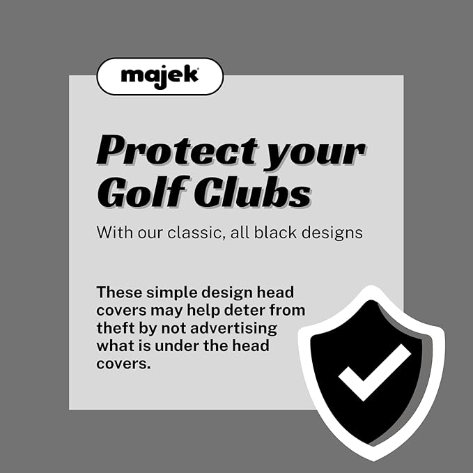 Black Golf Zipper Head Covers Driver 1 3 5 7 9 X Fairway Woods Headcovers Metal Neoprene Traditional Plain Protective Covers Fits All Fairway Clubs