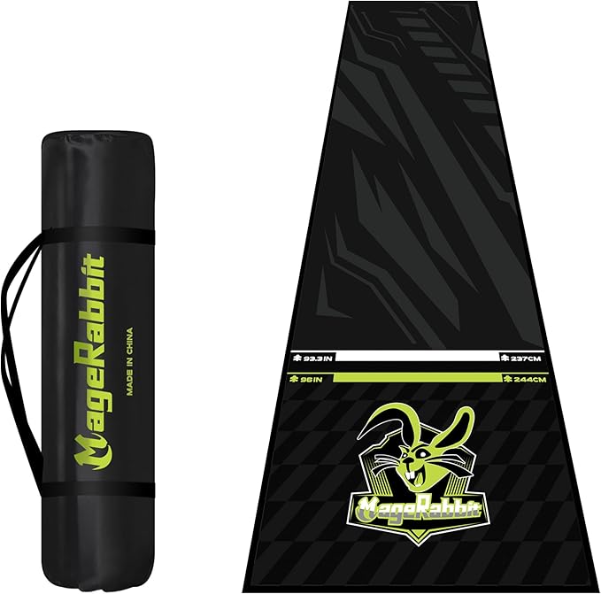 Darts Mat, 297x66cm, with Oche Lines, Professional Non Slip Carpet, Protection for Floor and Dart Tip (MageRabbit)