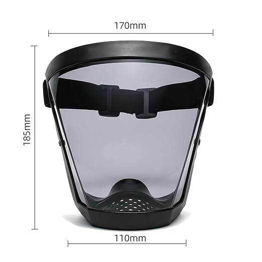 Anti-Fog Full Face Active shields Protection Visible Expression Transparent Breathable Comfortable Adults Reusable(Grey, 1PCS), JZY-0010
