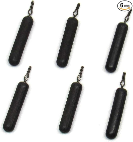 Harmony Fishing - Tungsten Skinny/Cylinder Dropshot Fishing Weights (Chip-Proof Oxide Coated, Lead-Free)