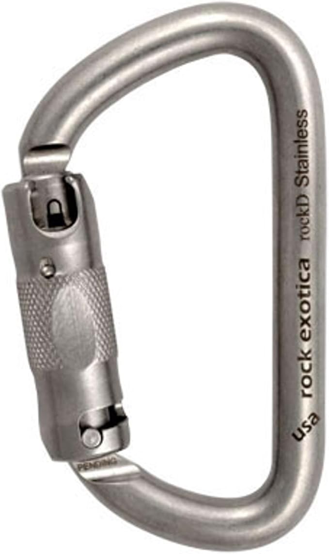 Rock Exotica rockD Auto-Lock Carabiner - Heavy Duty Locking Carabiner for Rock Climbing and Professional Climbing Gear and Industrial Use – Made in USA
