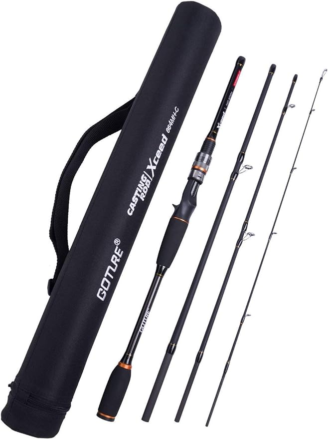 Goture 4-Piece Travel Carbon Fishing Rod M/MH Action 6.6-12ft Multi-Colors | Goture multi-spec travel fishing rods adopt upgraded high-grade carbon fiber blank with premium Fuji line guides