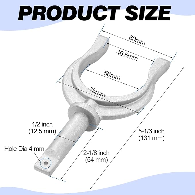 Hicarer 4 Pcs Silver Aluminum Oar Holder, Fishing Rod Stand for Kayak & Inflatable Boat, Corrosion Resistant Dinghy Water Raft Boat Kayak Canoe Oar Lock Rowlock Side Mount