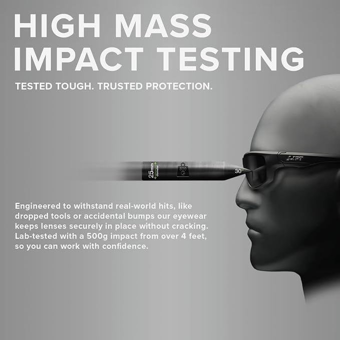 LIFT Safety Switch Safety Glasses | ANSI Z87.1 Rated | Anti-Fog Polycarbonate Lenses | UV-A/B/C Protection | TR-90 Frame