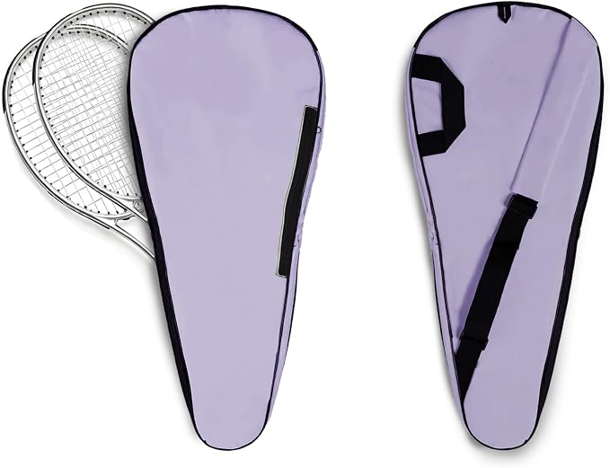 2 Rackets Tennis Racket Cover Padded Tennis Racket Bag with Handle and Adjustable Shoulder Strap