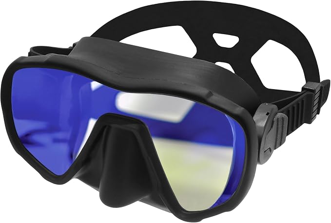 Nami Single Frameless Diving Mask - Panoramic View, UV Available - Scuba, Freediving, Spearfishing, Snorkel Mask for Adults