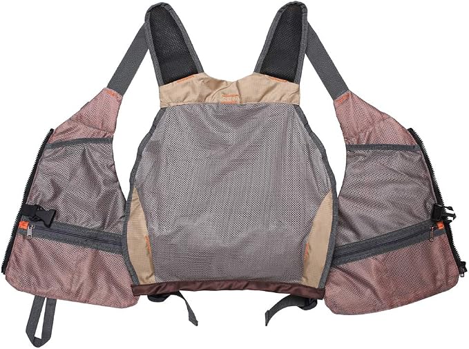 Waxaya Lightweight Fly Fishing Vest with Multi Pockets Adjustable Size Mesh Fishing Backpack for Men and Women