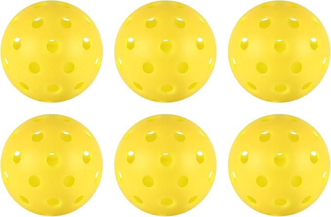 4/6/12/20/50/100 pcs Pickleball Balls,40 Hole Outdoor Pickleball Balls,8mm Precision Drilled-Spaced Pickle Ball Set-Profession Plastic Ball for Pickleballs Paddles and Indoor Floor Sport Court