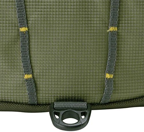 Allen Company Eagle River Lumbar Fly Fishing Pack - Holds 6 Fly Boxes, Zip‑Down Workstation, Waist Bottle Pockets, Durable Outdoor Waist Pack - Gray/Lime and Olive Green