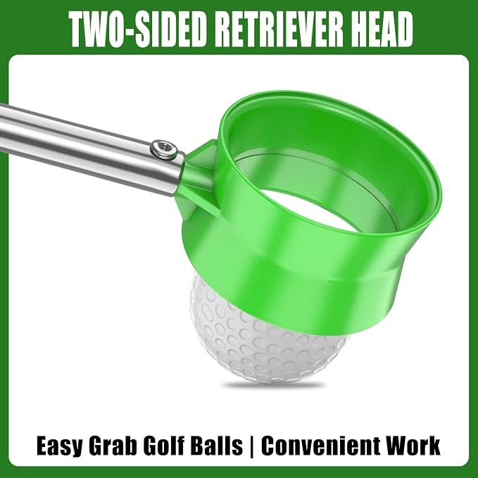 Water Telescopic Golf Ball Retriever and Golf Bag Metal Landing Pads