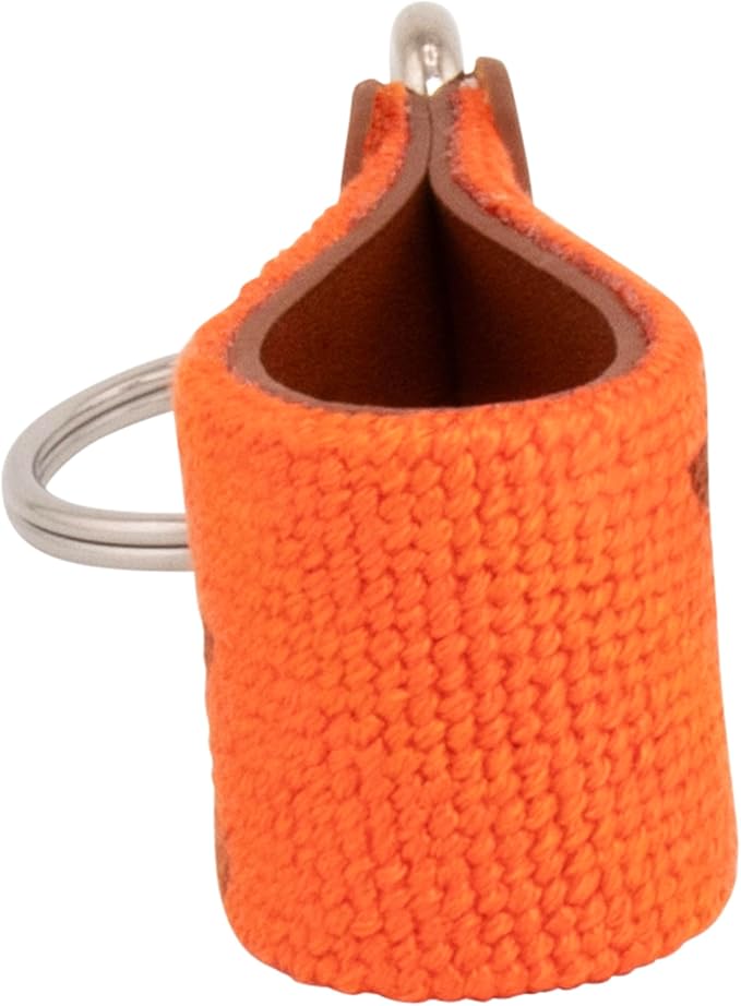 Leather Hand-Stitched Needlepoint Key Fob or Key Chain