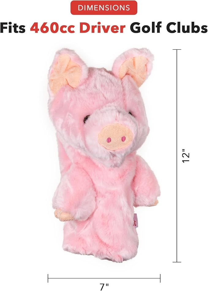 Daphne's Headcovers Pig Driver Headcover | Premium Driver Headcovers | Funny Golf Club Covers | Stylish Protection for Your Clubs | Men's Golf Gear | Driver Headcover for Men and Women
