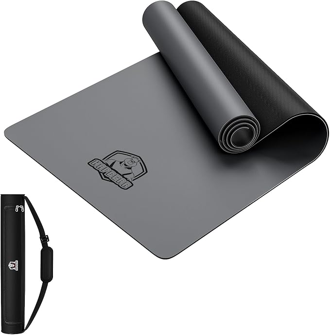 HAPBEAR Home Fitness Set: 15"x12" Non-Slip Stability Balance Pad + 72"x30" Dual Color PVC Anti-Slip Yoga Mat (w/Bonus Mesh Bag)