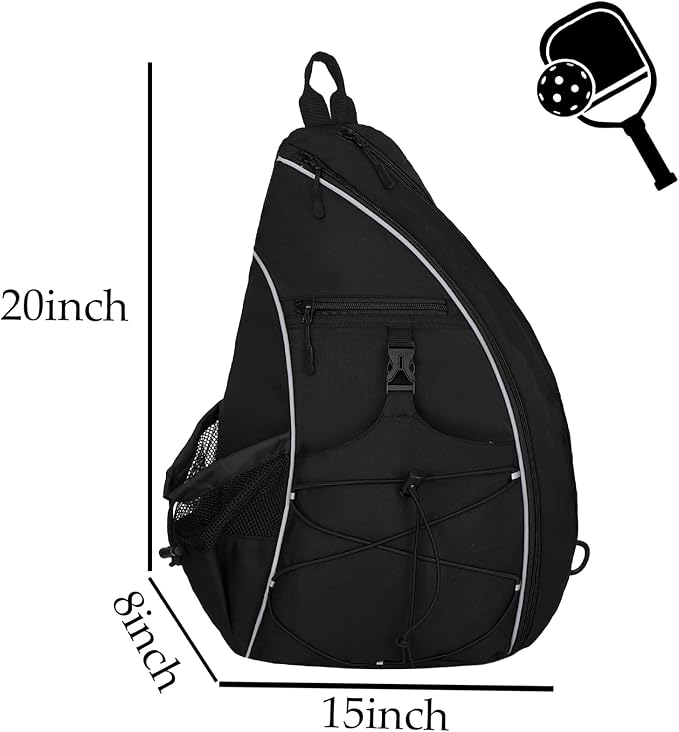 Goloni Pickleball Sling Bag for Men Women, Lightweight Pickleball Backpack with Fence Hook