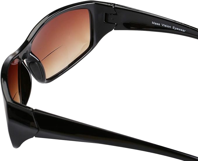 Mass Vision 'The Driver' 2 Pair of Unisex Bifocal Reading Sunglasses with High Definition Amber Lenses - UV400 Protection