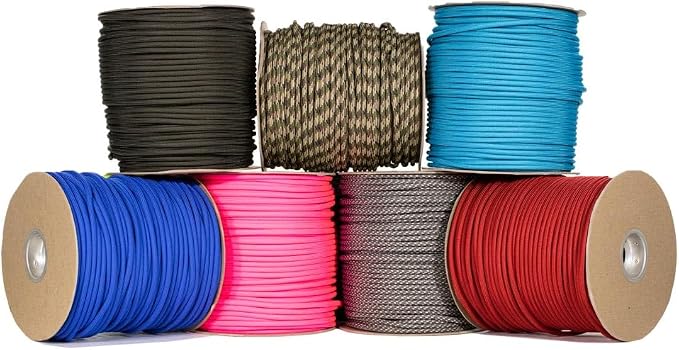 Paracord Planet Paramax Cord - 1/4 Inch - Black Widow- 25 Feet