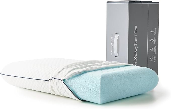 Weekender Cooling Gel Memory Foam Pillow for Sleeping – King Size, Ventilated Cooling Pillow for Side & Back Sleepers, Neck & Shoulder Support, Medium Firm, Washable Cover