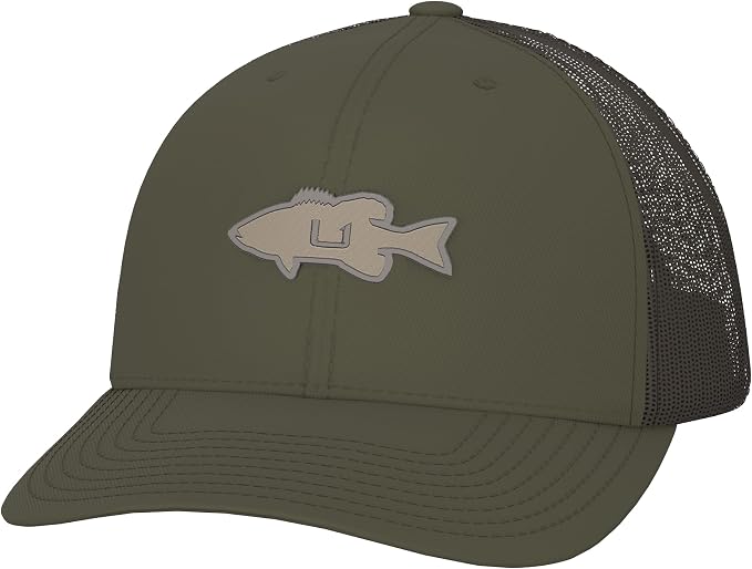 HUK Men's Mesh Trucker Snapback Hat | Anti-Glare Fishing Hat