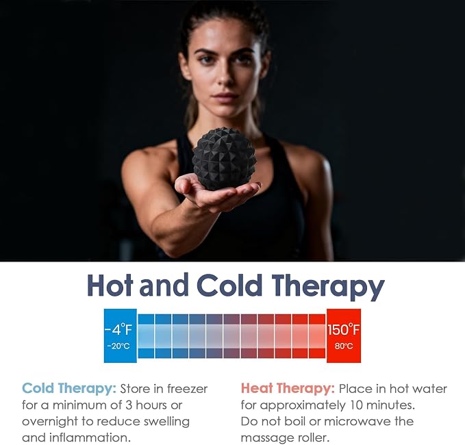 3-Piece Silicone Massage Ball Set for Deep Tissue and Trigger Points - Lacrosse Massage Balls for Myofascial Release, Muscle Knots & Plantar Fasciitis (Silicone Muscle Relief Set)