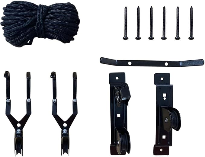 Wallmaster Bike Rack for Garage 2-Pack Bike Hooks Bike Hanger Wall Mount & Bike Ceiling Lift Hoist Hanger Storage Rack