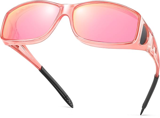 URUMQI Polarized Sunglasses Fit Over Glasses for Men Women, Wraparound Sun Glasses UV400 Protection for Driving Fishing